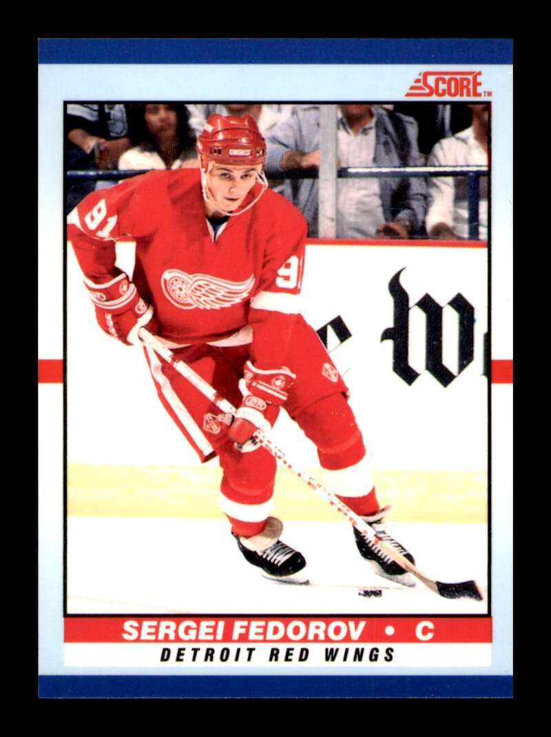 Load image into Gallery viewer, 1990-91 Score Young Superstars Sergei Fedorov #9 Rookie RC Detroit Red Wings Image 1
