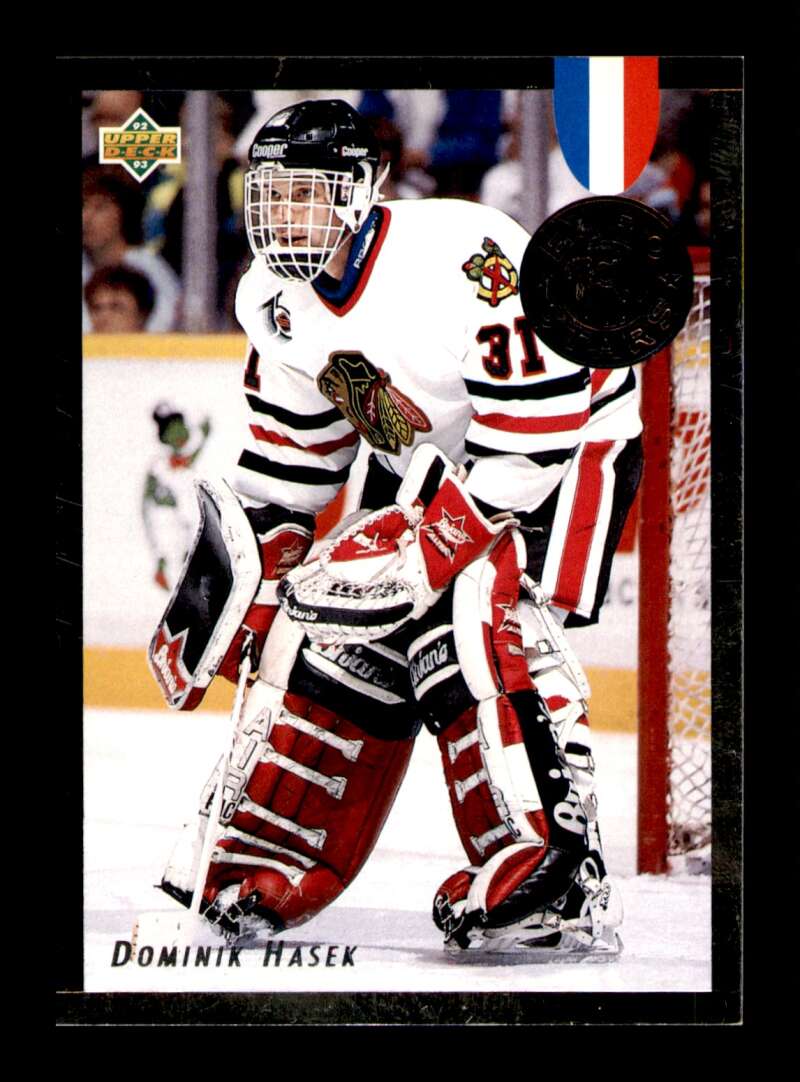 Load image into Gallery viewer, 1992-93 Upper Deck Euro Stars Dominik Hasek #E3 Chicago Blackhawks Image 1
