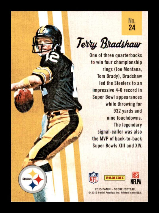 2015 Score Gridiron Heritage Gold Terry Bradshaw 