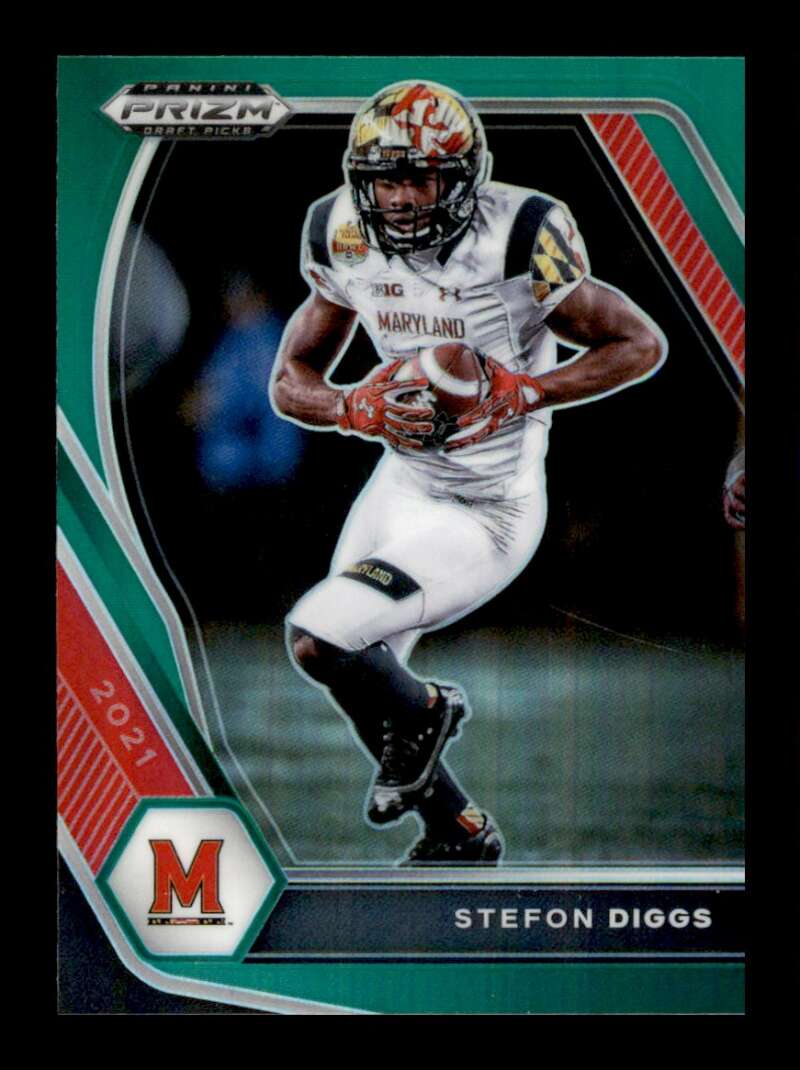 Load image into Gallery viewer, 2021 Panini Prizm Draft Green Prizm Stefon Diggs #37 Buffalo Bills Image 1
