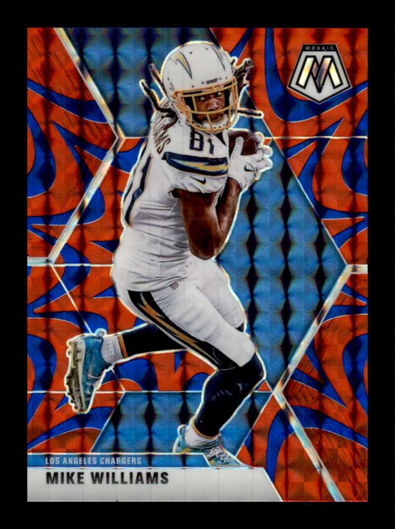 Load image into Gallery viewer, 2020 Panini Mosaic Reactive Blue Prizm Mike Williams #114 Los Angeles Chargers Image 1
