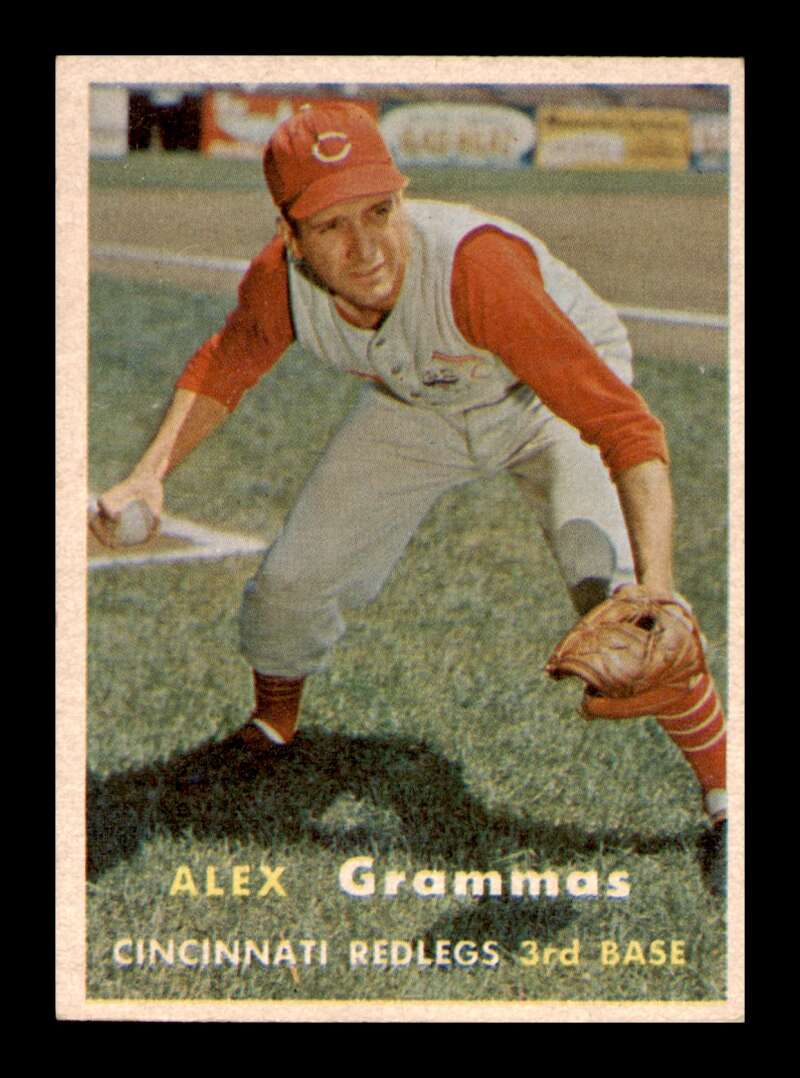 Load image into Gallery viewer, 1957 Topps Alex Grammas #222 Set Break Cincinnati Reds Image 1
