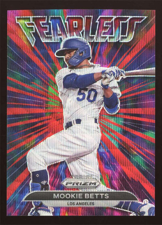 2022 Panini Prizm Fearless Red Wave Prizm Mookie Betts