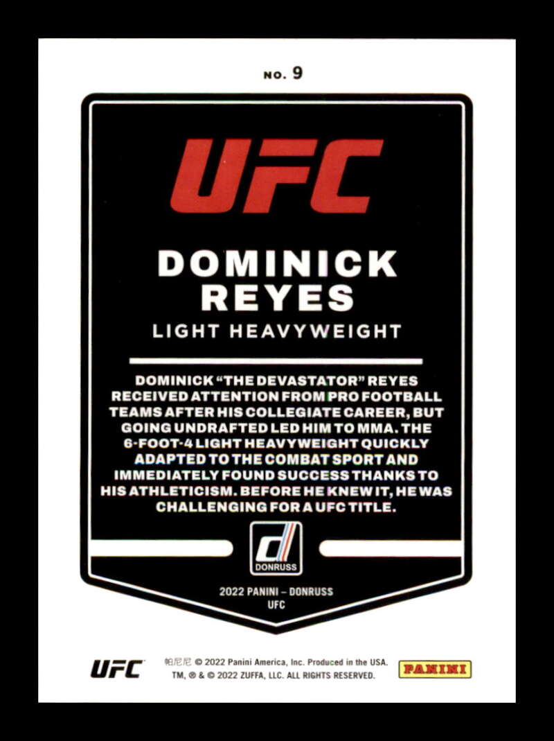 Load image into Gallery viewer, 2022 Donruss Dominick Reyes #9 Light Heavyweight Image 2

