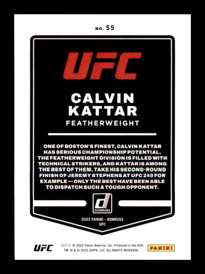 Load image into Gallery viewer, 2022 Donruss Calvin Kattar #55 Featherweight Image 2
