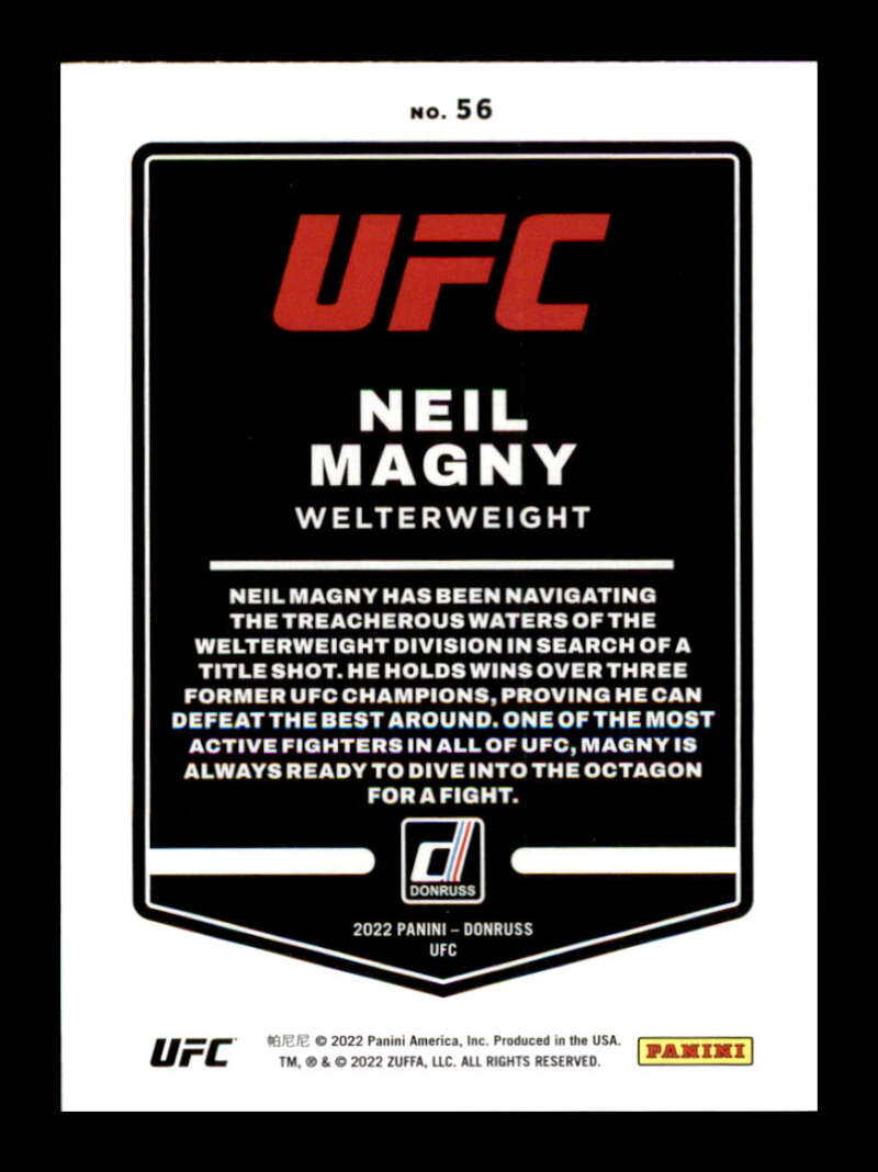 Load image into Gallery viewer, 2022 Donruss Neil Magny #56 Welterweight Image 2
