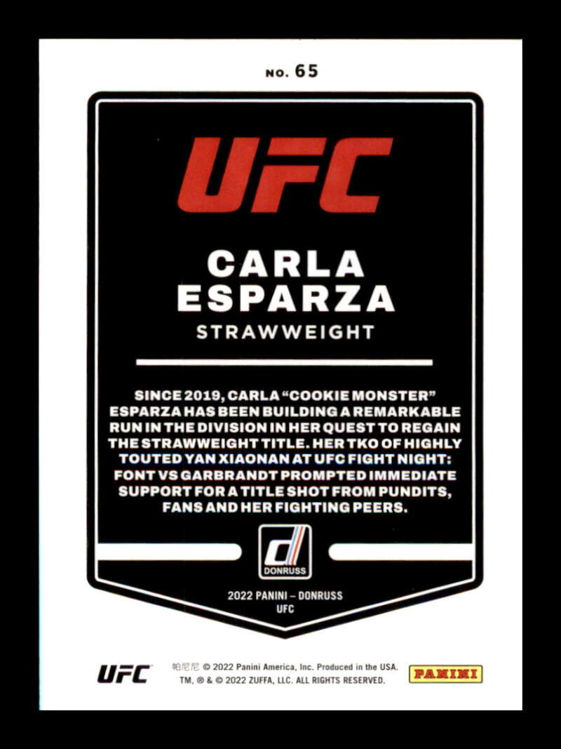 Load image into Gallery viewer, 2022 Donruss Carla Esparza #65 Strawweight Image 2
