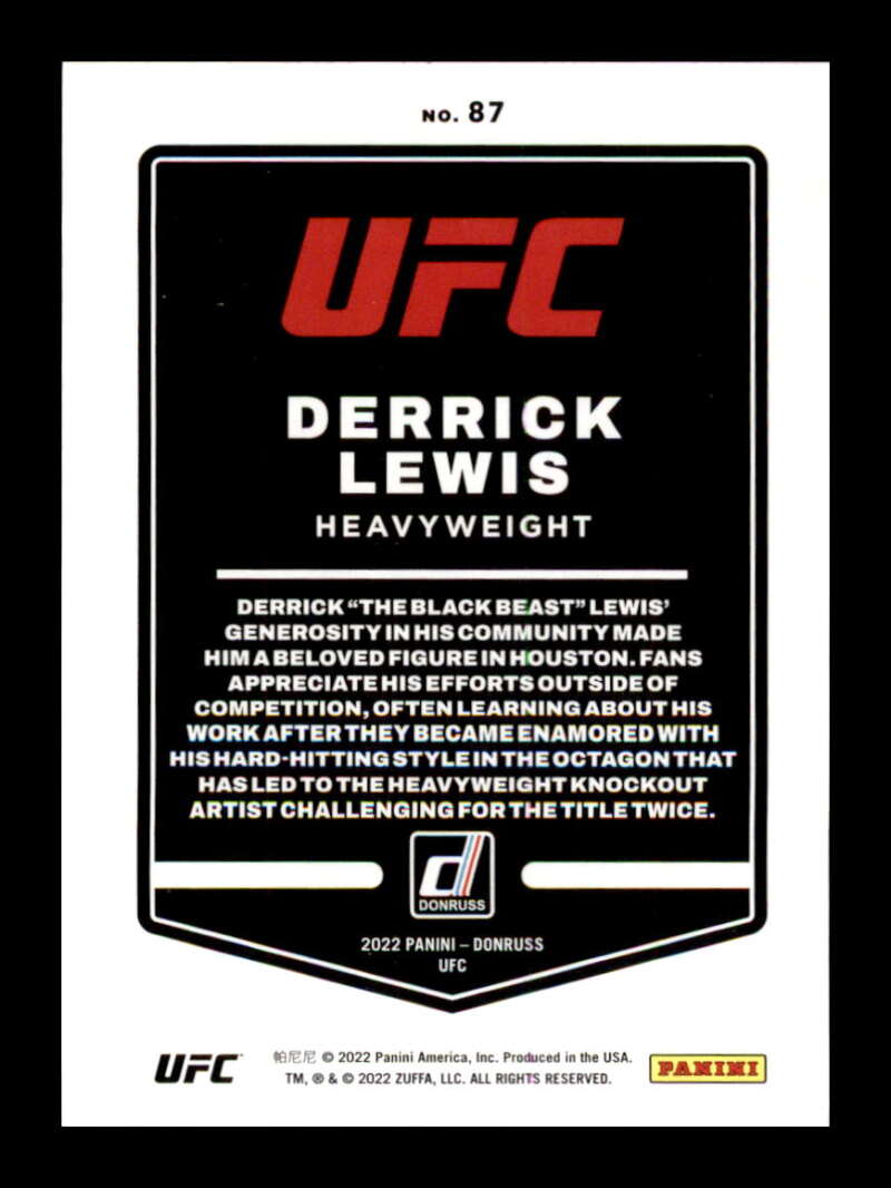 Load image into Gallery viewer, 2022 Donruss Derrick Lewis #87 Heavyweight Image 2

