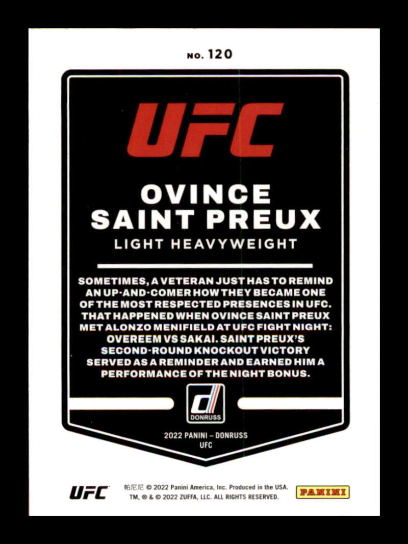 Load image into Gallery viewer, 2022 Donruss Ovince Saint Preux #120 Light Heavyweight Image 2
