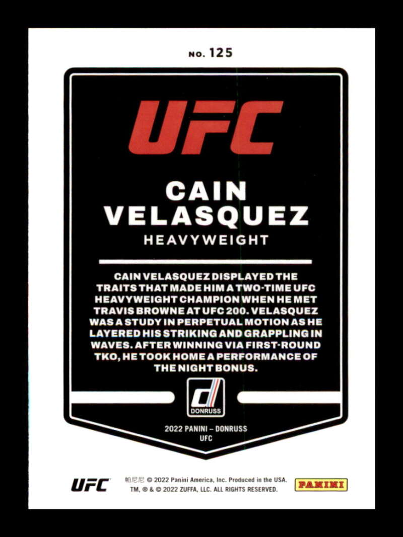 Load image into Gallery viewer, 2022 Donruss Cain Velasquez #125 Heavyweight Image 2
