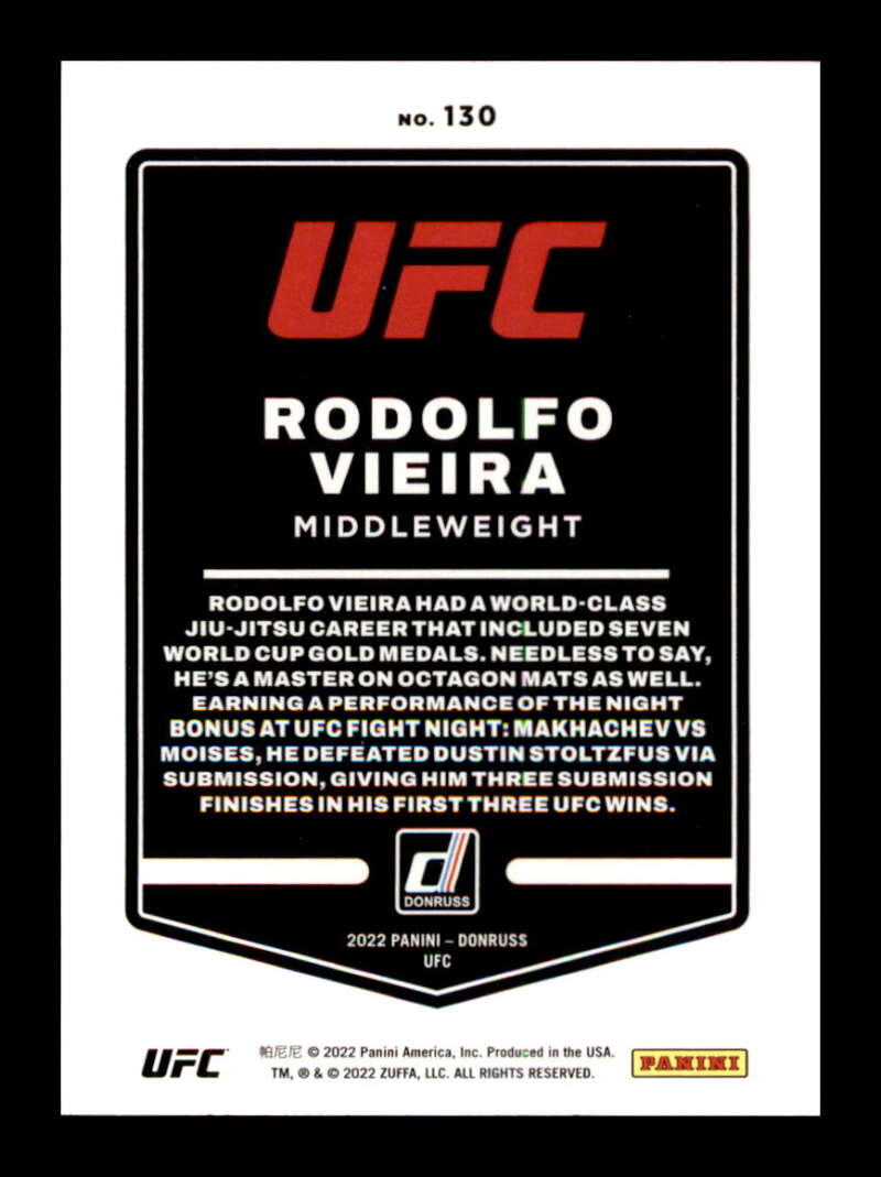 Load image into Gallery viewer, 2022 Donruss Rodolfo Vieira #130 Middleweight Image 2
