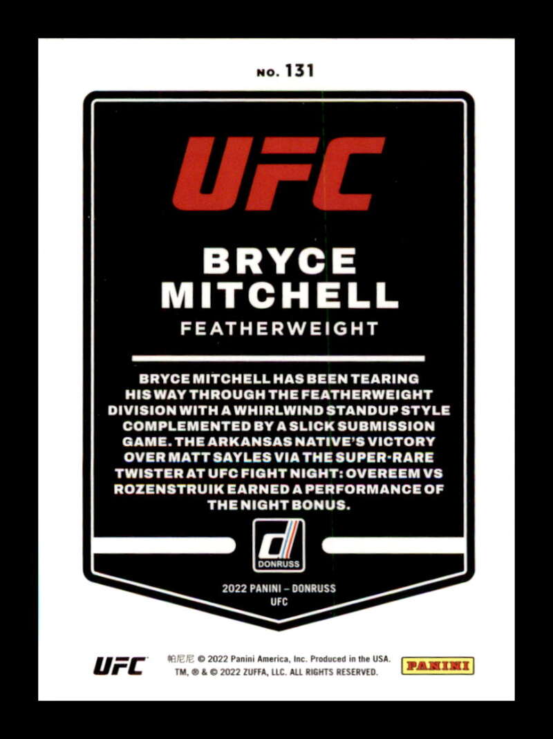 Load image into Gallery viewer, 2022 Donruss Bryce Mitchell #131 Featherweight Image 2
