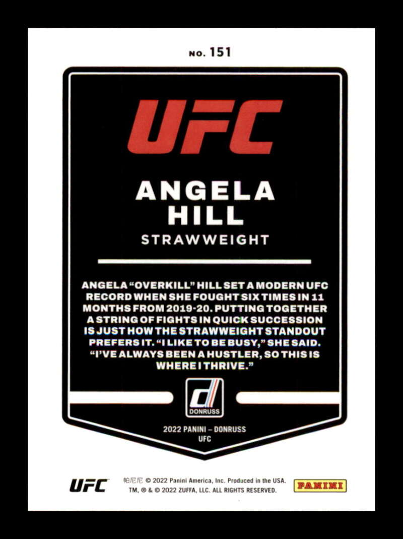 Load image into Gallery viewer, 2022 Donruss Angela Hill #151 Strawweight Image 2
