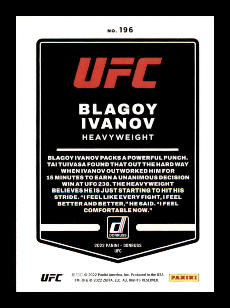 Load image into Gallery viewer, 2022 Donruss Blagoy Ivanov #196 Heavyweight Image 2
