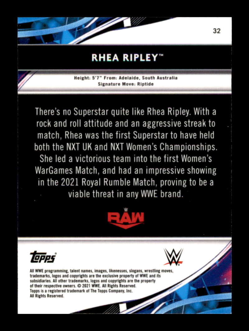 Load image into Gallery viewer, 2021 Topps Finest WWE Rhea Ripley #32 Image 2
