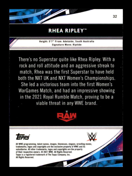 2021 Topps Finest WWE Rhea Ripley