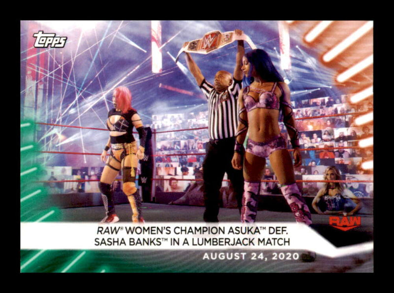 Load image into Gallery viewer, 2021 Topps WWE Women&#39;s Division Green Asuka #68 Short Print SP /50 Image 1
