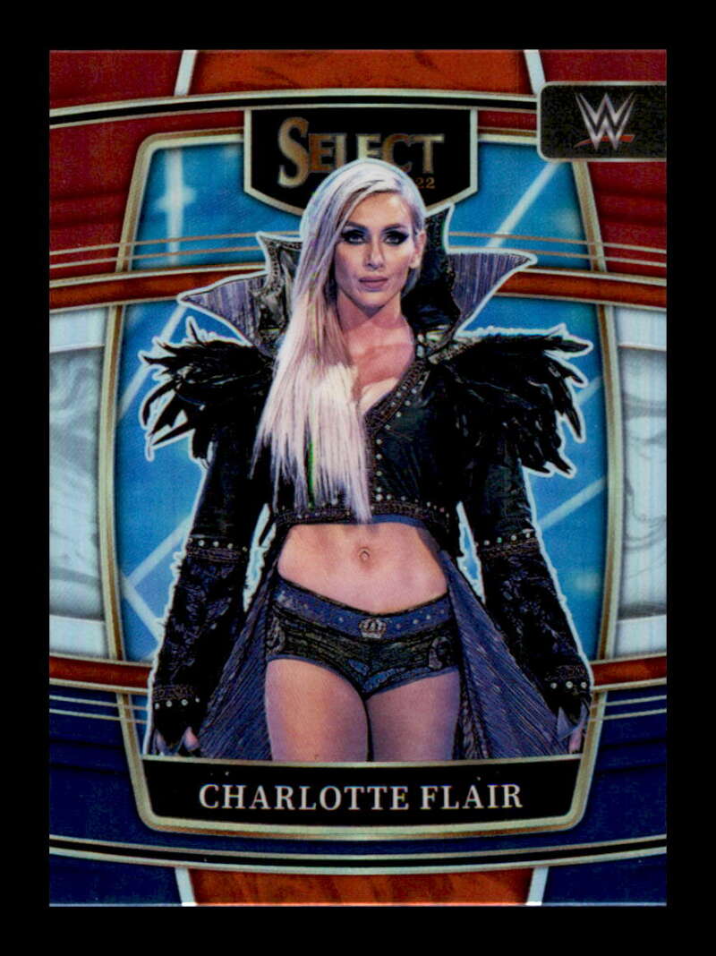 Load image into Gallery viewer, 2022 Select WWE Red Blue Prizm Charlotte Flair #45 SmackDown Image 1
