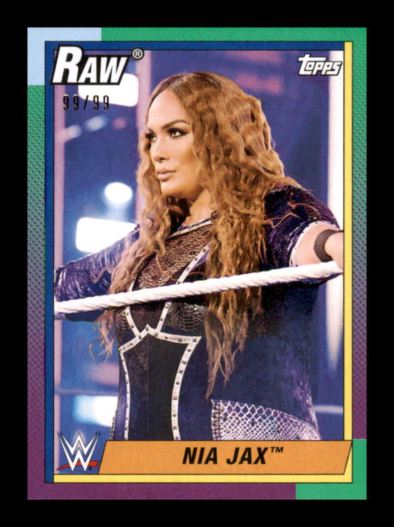 Load image into Gallery viewer, 2021 Topps Heritage WWE Green Nia Jax #30 Short Print SP /99 Image 1
