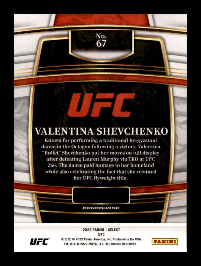 Load image into Gallery viewer, 2022 Panini Select UFC Blue Valentina Shevchenko #67 Flyweight Image 2
