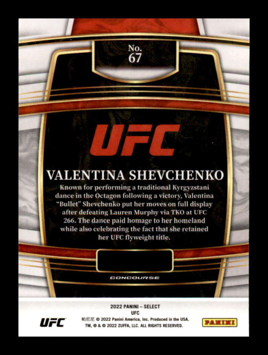 2022 Panini Select UFC Blue Valentina Shevchenko 