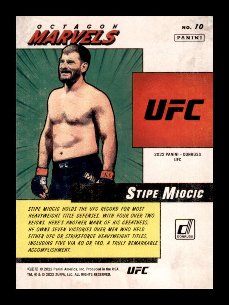 Load image into Gallery viewer, 2022 Donruss UFC Octagon Marvels Stipe Miocic #10 Heavyweight Image 2
