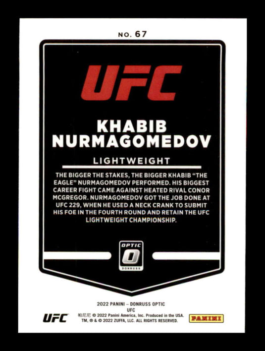2022 Donruss Optic UFC Khabib Nurmagomedov