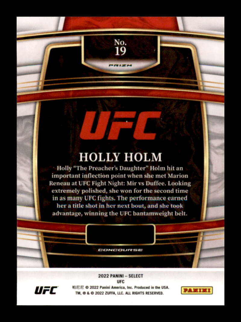 Load image into Gallery viewer, 2022 Panini Select UFC Tri Color Prizm Holly Holm #19 Bantamweight Image 2
