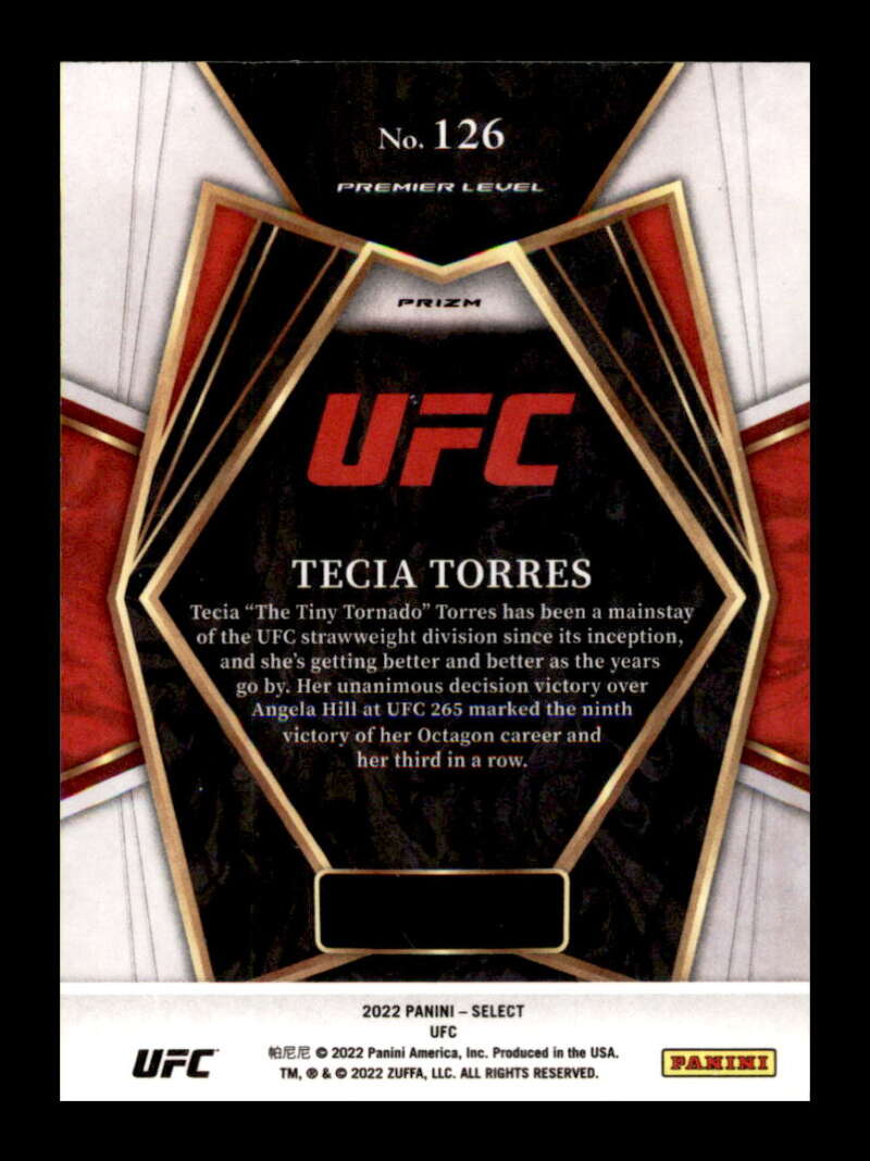 Load image into Gallery viewer, 2022 Panini Select UFC Blue Prizm Tecia Torres #126 Strawweight Image 2
