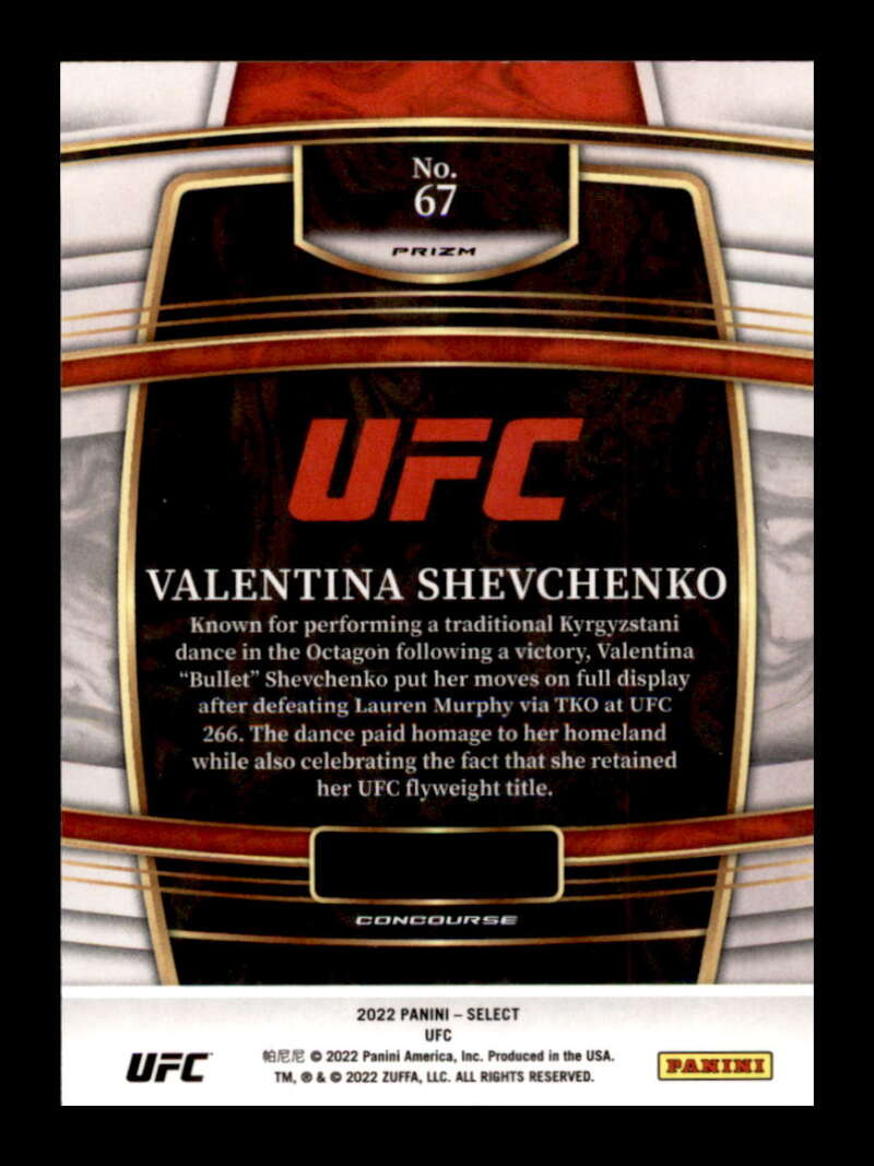 Load image into Gallery viewer, 2022 Panini Select UFC Tri Color Prizm Valentina Shevchenko #67 Flyweight Image 2
