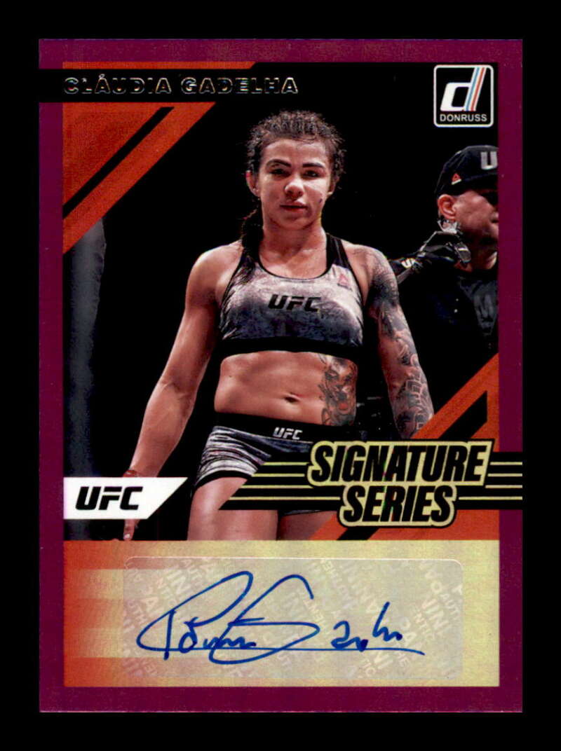Load image into Gallery viewer, 2022 Donruss UFC Signature Series Purple Claudia Gadelha #SS-CGL Auto Autograph Image 1
