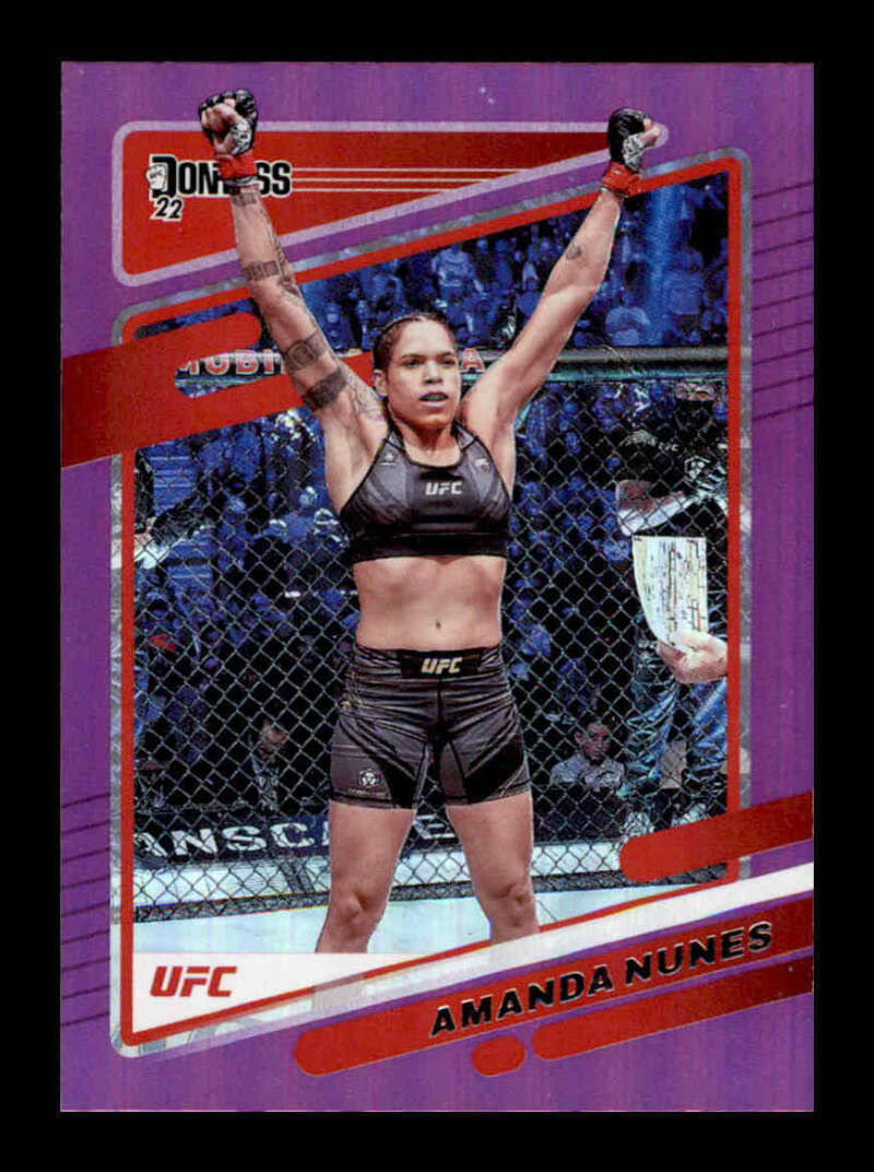 Load image into Gallery viewer, 2022 Donruss UFC Purple Flood Amanda Nunes #63 Bantamweight Image 1
