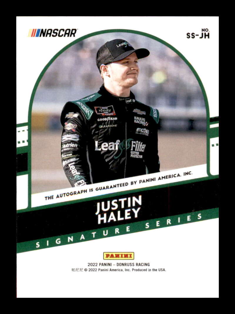 Load image into Gallery viewer, 2022 Donruss Signature Series Justin Haley #SS-JH Auto Autograph  Image 2
