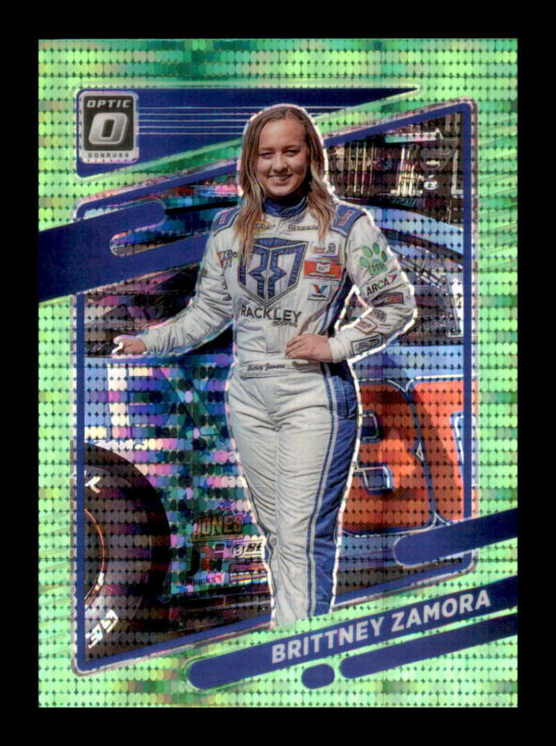 Load image into Gallery viewer, 2022 Donruss Optic Lime Green Pulsar Brittney Zamora #49  Image 1
