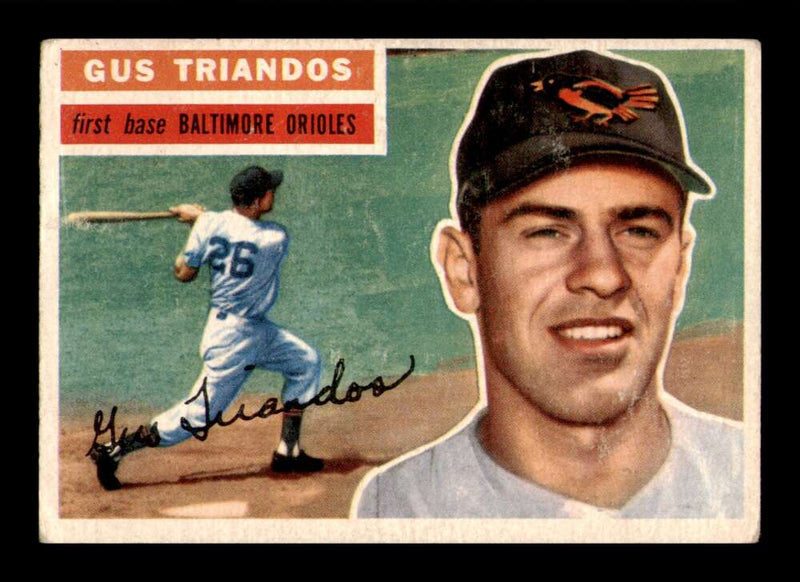 Load image into Gallery viewer, 1956 Topps Gus Triandos #80 White Back Set Break Baltimore Orioles Image 1
