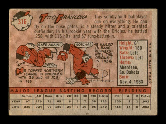 1958 Topps Tito Francona 