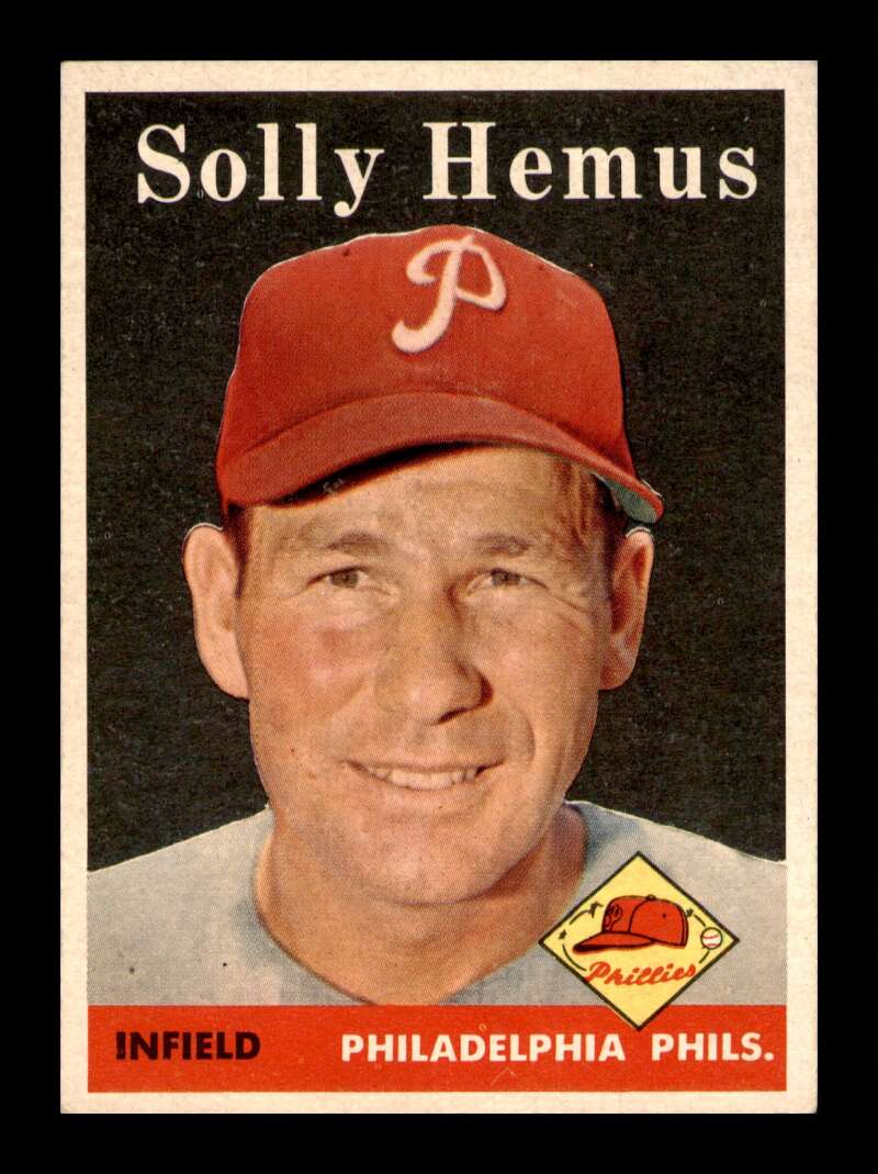 Load image into Gallery viewer, 1958 Topps Solly Hemus #207 Set Break Philadelphia Phillies Image 1
