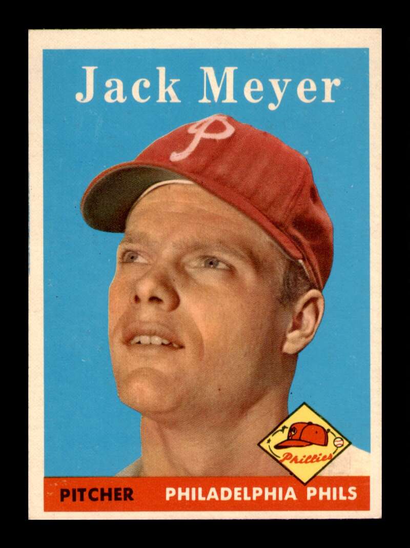 Load image into Gallery viewer, 1958 Topps Jack Meyer #186 Set Break Philadelphia Phillies Image 1
