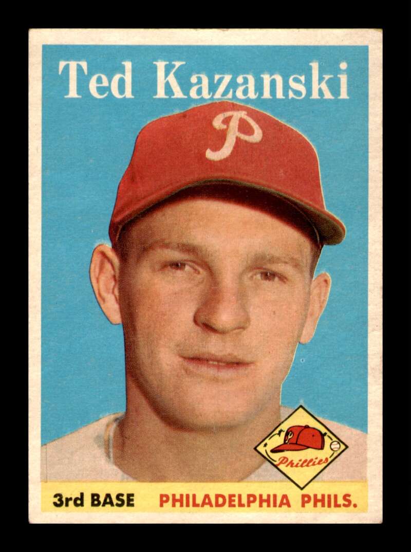 Load image into Gallery viewer, 1958 Topps Ted Kazanski #36 Set Break Philadelphia Phillies Image 1
