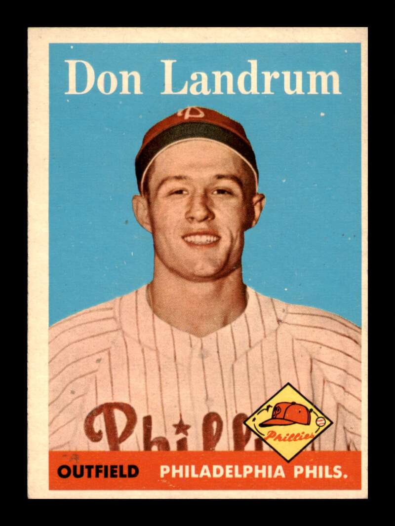 Load image into Gallery viewer, 1958 Topps Don Landrum #291 Rookie RC Set Break Philadelphia Phillies Image 1
