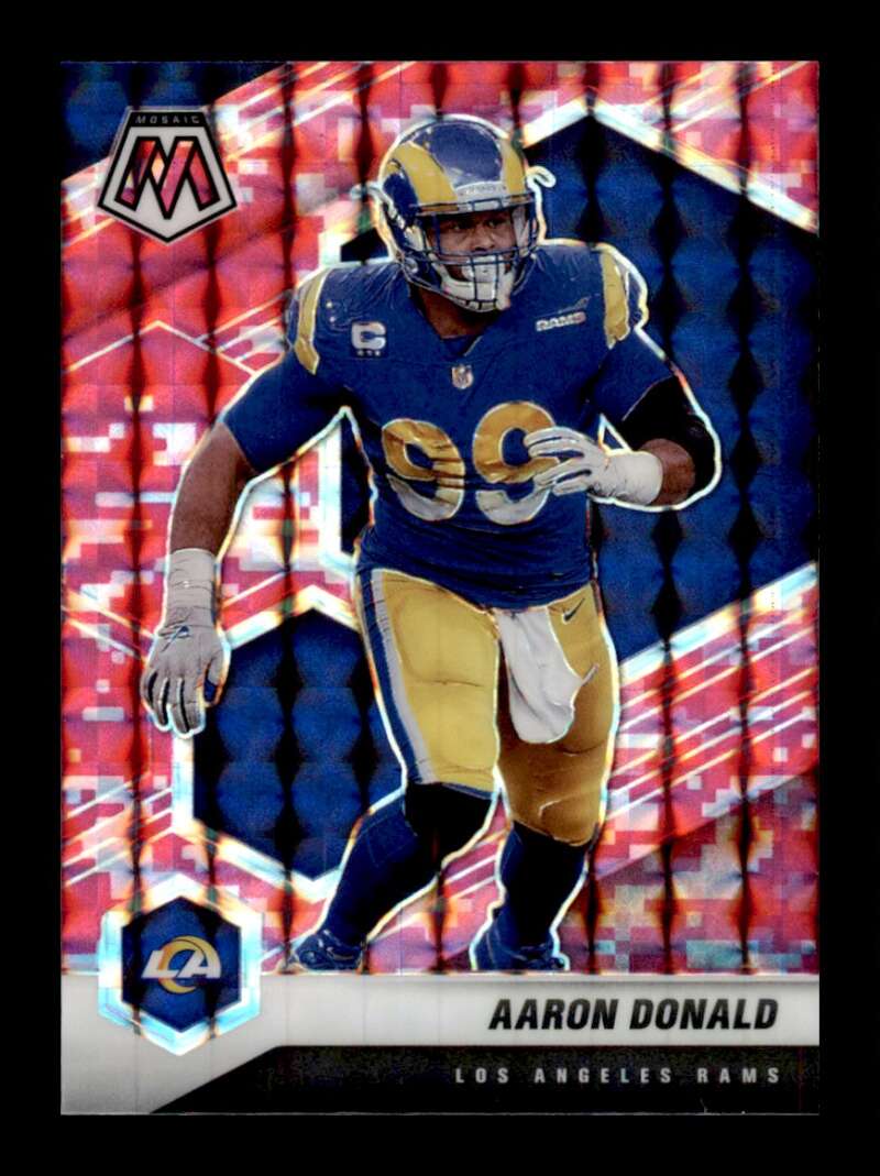 Load image into Gallery viewer, 2021 Panini Mosaic Pink Camo Prizm Aaron Donald #120 Los Angeles Rams Image 1
