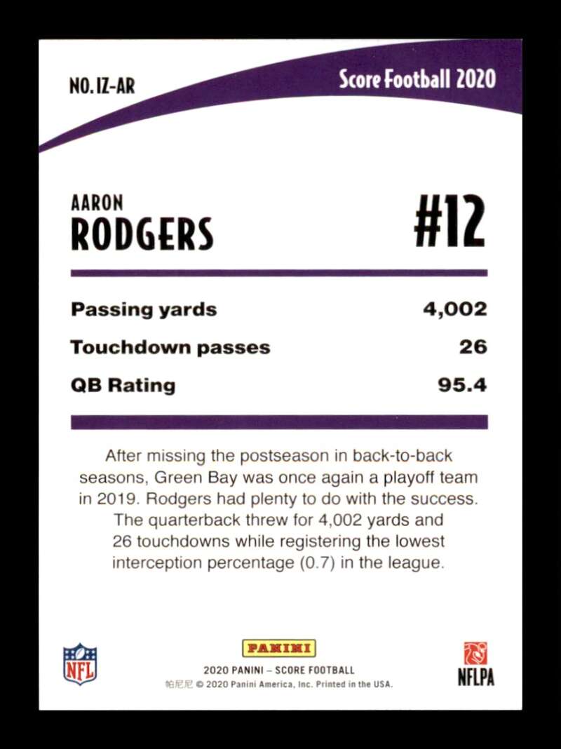 Load image into Gallery viewer, 2020 Score In The Zone Red Aaron Rodgers #IZ-AR Green Bay Packers Image 2
