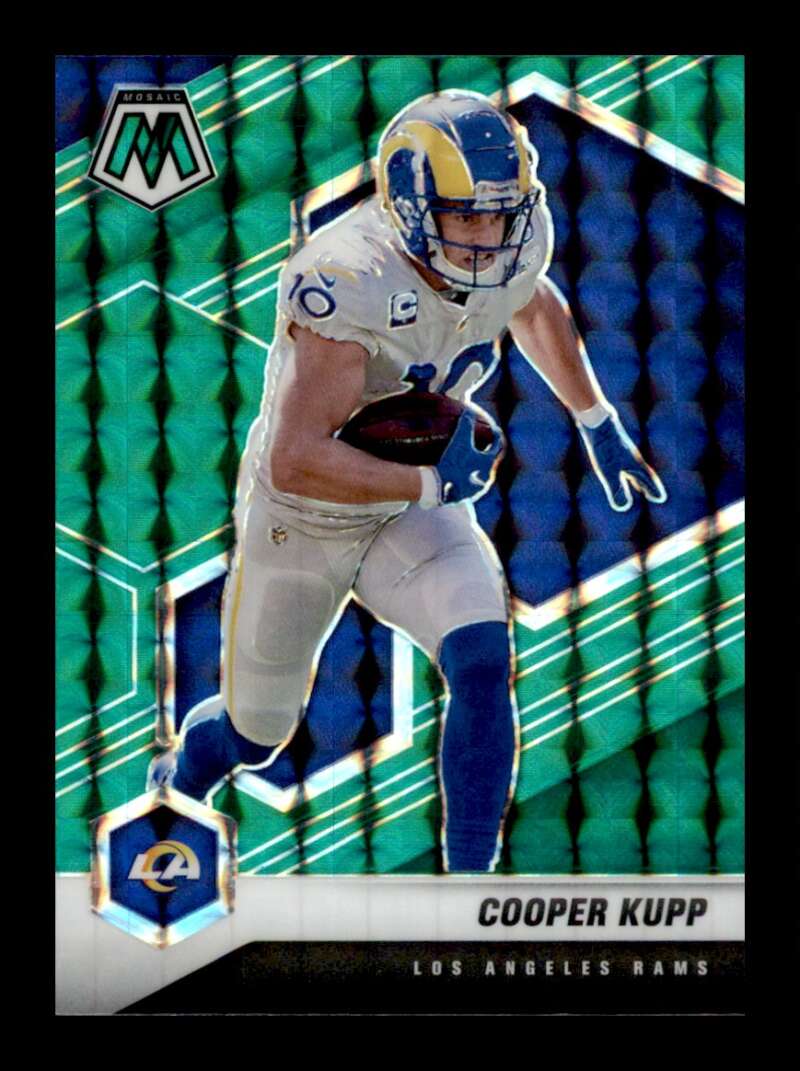 Load image into Gallery viewer, 2021 Panini Mosaic Green Mosaic Prizm Cooper Kupp #118 Los Angeles Rams Image 1
