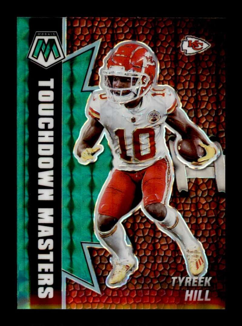 Load image into Gallery viewer, 2021 Panini Mosaic Touchdown Masters Green Mosaic Prizm Tyreek Hill #TM-4 Chiefs Image 1
