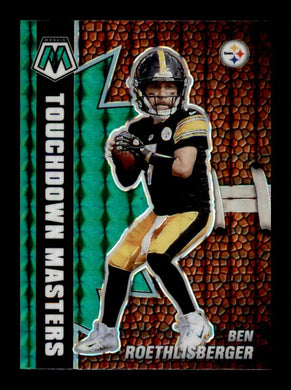 2021 Panini Mosaic Touchdown Masters Green Prizm Ben Roethlisberger 