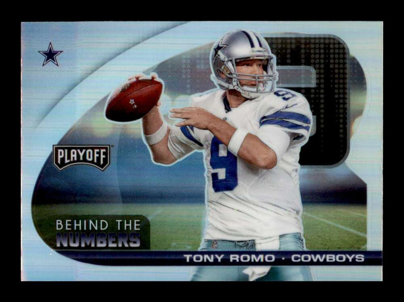 Load image into Gallery viewer, 2021 Panini Playoff Behind the Numbers Silver Prizm Tony Romo #BTN-TRO Cowboys Image 1
