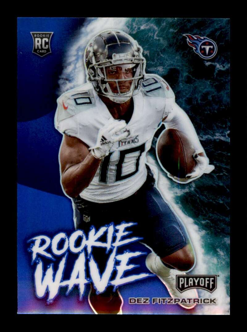 Load image into Gallery viewer, 2021 Panini Playoff Rookie Wave Blue Prizm Dez Fitzpatrick #RW-DFI Titans Image 1
