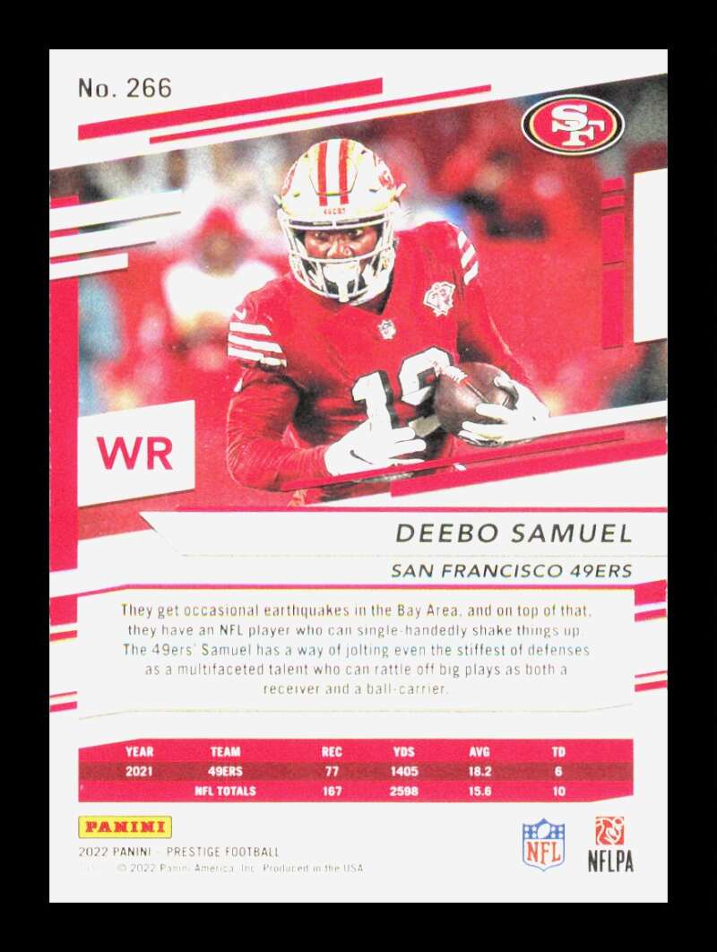 Load image into Gallery viewer, 2022 Panini Prestige Xtra Points Astral Deebo Samuel #266 San Francisco 49ers Image 2
