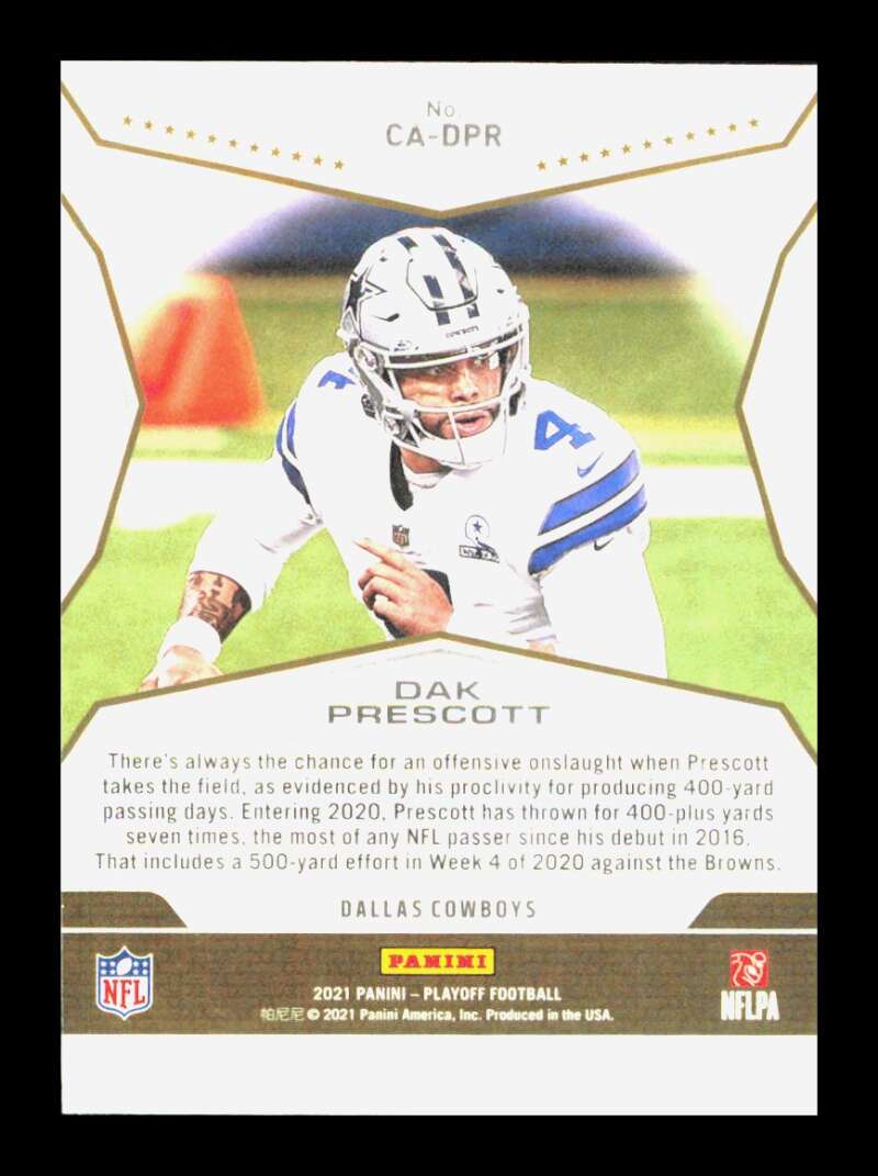 Load image into Gallery viewer, 2021 Panini Playoff Call to Arms Dak Prescott #CA-DPR Dallas Cowboys Image 2
