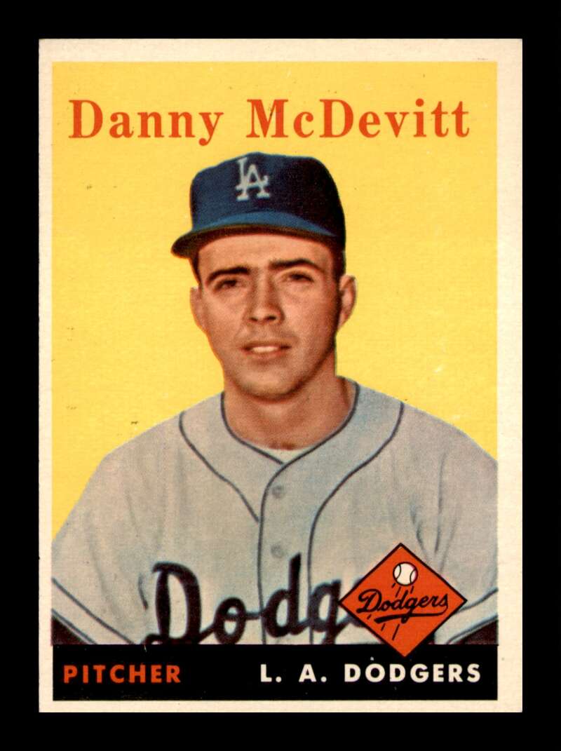 Load image into Gallery viewer, 1958 Topps Danny McDevitt #357 Rookie RC Set Break Los Angeles Dodgers Image 1
